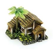 Amazonas Holzhaus mit Palme